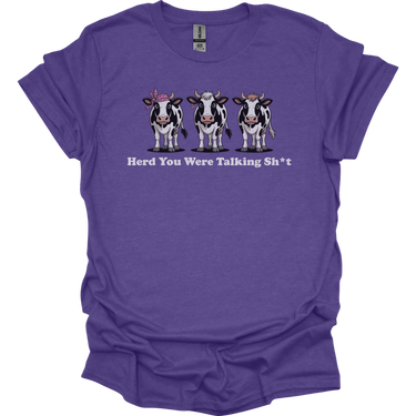 Herd You Were Talking Cows - Heather Purple